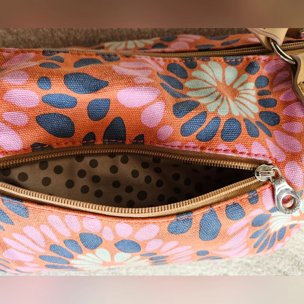 RELIC Pink Flower Power Canvas Shoulder Bag